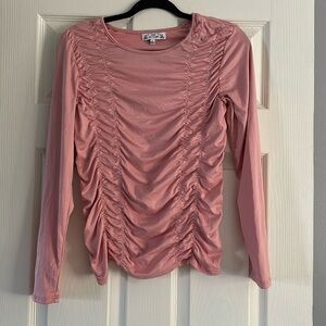 Long sleeve shirt with crushed front and back